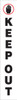 Stanchion Posts Message Labels: Keep Out For: 33" Stanchion Post 1/Each - PRC306
