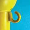 Stanchion Post Accessories: C-Hooks Yellow Heavy-Duty Stanchion Post 1/Each - PRC914YL