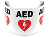 180D Projection Sign: AED Panel Size: 12" 1/Each - PSJ346