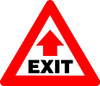 SLIP-GARD TRIANGLE FLOOR SIGNS - EXIT 17" - PSR808
