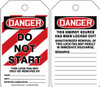 OSHA Danger Lockout Tag: Do Not Start Spanish RP-Plastic 5/Pack - SHMLT403PTM