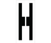 Stencil - Letter H - 24" - PMC24-H