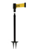Rectractable Belt, Barrier Post Stakes Black Barrier Post Stake 1/Each - PRB401BK