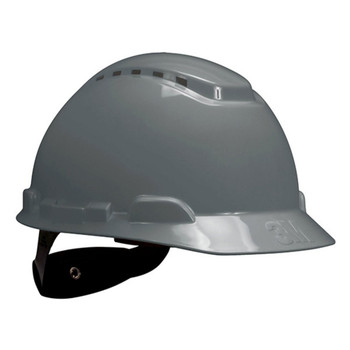 3M Hard Hat H-708V-UV - Gray - 4-Point Ratchet Suspension - Vented - with Uvicator 20 EA/Case