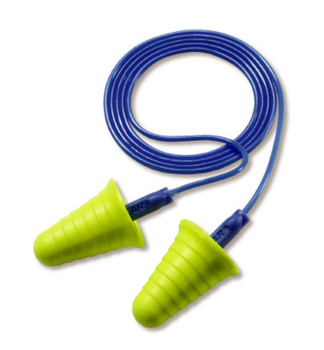 3M E-A-R Push-Ins with Grip Rings Corded Earplugs 318-1009, in Poly Bag 2000 EA/Case