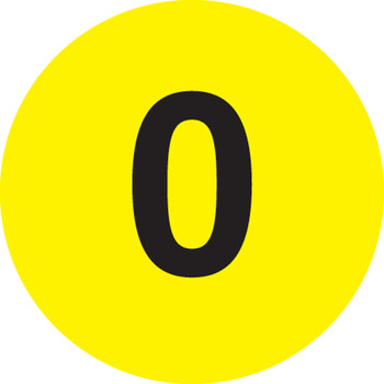 Preprinted Inventory Marking Dots: Numbers Number: 6 1" 500/Roll - LDT3316