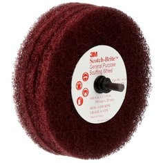 Scotch-Brite Roloc+ General Purpose Scuffing Wheel -  CF-D4 -  A/O Very
Fine -  4 in x 1-1/8 in -  10 ea/Case