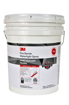 3M Fire Barrier Water Tight Spray -  Red -  5 Gallon (Pail) -  Drum