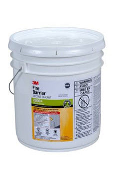 3M Fire Barrier Silicone Sealant 2000+ -  Gray -  4.5 Gallon (Pail) -  Drum