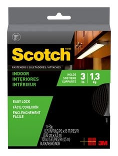 Scotch Indoor Fasteners RF4761 -  3/4 in x 15 ft (19 mm x 4 - 57 m) Black 1
Set of Strips