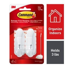Command Wire Hooks 17068ES -  Medium -  White