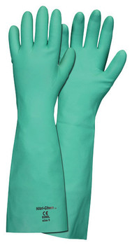 MCR Nitri-Chem 18" Unlined 22 Mil Nitrile Gloves - 5350 - 12/Pair