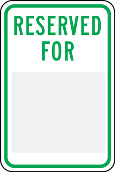 CHANGEABLE PARKING SIGN 18" x 12" 1/Each - FRP640