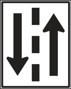 TRAFFIC SIGN - TWO WAY TRAFFIC 30" x 24" DG High Prism 1/Each - FRR032DP