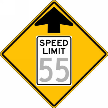 Semi-Custom Speed Limit Sign: Speed Limit Ahead _ 40 MPH 36" x 36" DG High Prism 1/Each - FRW53640DP