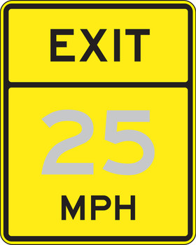 Semi-Custom Speed Limit Sign: Exit - _ MPH 20 MPH 30" x 24" Engineer-Grade Prismatic 1/Each - FRW73920RA