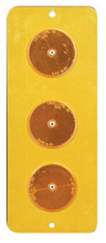 REFLECTORS Amber/Yellow 15" x 6" Engineer Grade Reflective Aluminum (.080) 1/Each - FRW914