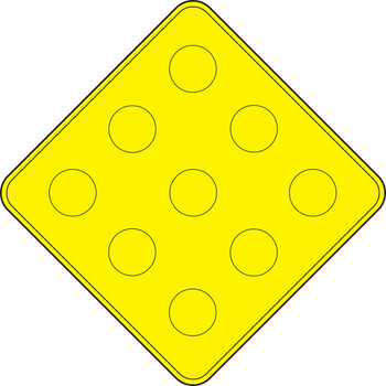 Reflector Object Markers 18" x 18" Reflector Buttons on .080 Reflective Aluminum 1/Each - FRW918