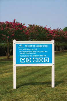 Decorative PVC Sign Frame: Prestige 48" x 96" (4-ft. x 8-ft.) Groove Width: 1/2" 1/Each - HSF1382