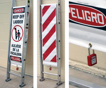 Ladder Shield OSHA Danger Wrap: Confined Space Do Not Climb Ladder Kit 1/Kit - KLB766