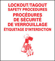 Lockout Procedure Station 1 1/2" Binder English 1/Each - KSS146