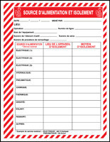 Lockout Procedure Station: Energy Source & Isolation Form English 25/Pack - KSS151