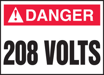 Electrical Safety Labels 3 1/2" x 5" Adhesive Dura Vinyl 1/Each - LELC206XVE