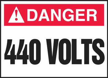 Electrical Safety Labels 3 1/2" x 5" Adhesive Dura Vinyl 1/Each - LELC216XVE