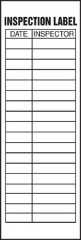 Safety Labels: Inspection Label 6" x 2" - LELC525VSP