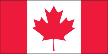 Hard Hat Stickers: Canadian Flag (Drapeau Canadien) 1 1/2" x 3" - LHTL682