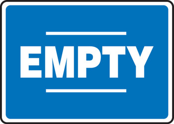 Chemical Drum Sign: Empty 10" x 14" Plastic 1/Each - MCPG527VP