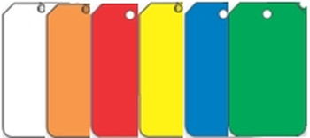 Safety Tags: Blank Tags Red Self-Laminating RP-Plastic 5/Pack - MDT523LPM