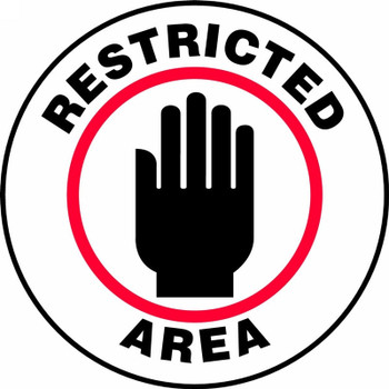 Slip-Gard Floor Sign: Restricted Area 17" Slip-Gard - MFS714