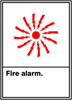ANSI SIGN - FIRE ALARM 14" x 10" Adhesive Dura-Vinyl 1/Each - MRXG503XV