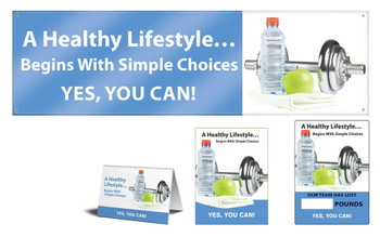WorkHealthy Motivational Sets: A Healthy Lifestyle Begins With Simple Choices 4-piece Awareness Kit 1/Kit - MSK470