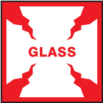 International Shipping Label: Glass 4" x 4" Adhesive Coated Paper 1/Roll - MSL232