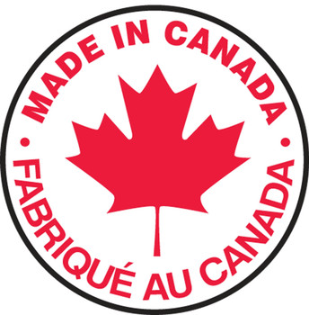 SHIPPING LABEL - MADE IN CANADA 1 1/2" Diameter 500/Roll - MSN240