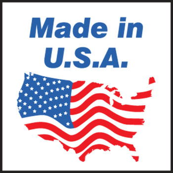 Shipping Label: Made in U.S.A. 1" x 1" Adhesive Coated Paper 500/Roll - MSN241