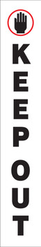 Stanchion Posts Message Labels: Keep Out For: 41" Stanchion Post 1/Each - PRC316