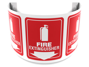 180D Projection Sign: Fire Extinguisher English Panel Size: 6" 1/Each - PSJ109