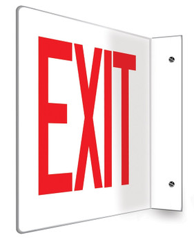 Projection Safety Sign: Exit 90D 8" x 12" Panel 1/Each - PSP221