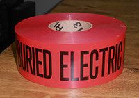 Safety Tape : Caution Buried Electric Line Below Standard Tape 3" x 1000-ft 1/Roll - PTD304
