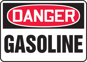 OSHA Danger Safety Sign: Gasoline Spanish 10" x 14" Accu-Shield 1/Each - SHMCHL245XP
