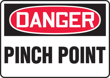 OSHA Danger Safety Sign: Pinch Point Spanish 14" x 20" Aluminum 1/Each - SHMEQM205VA