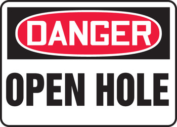 OSHA Danger Safety Sign: Open Hole Spanish 7" x 10" Aluma-Lite 1/Each - SHMSTF102XL