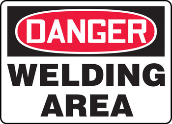 OSHA Danger Safety Sign: Welding Area Spanish 10" x 14" Aluma-Lite 1/Each - SHMWLD017XL