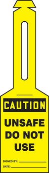 Loop 'n Strap OSHA Caution Safety Tag: Unsafe - Do Not Use - TAL314
