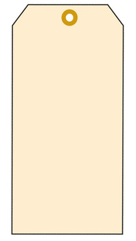 Manila Blank Cardstock Hole Only 4 3/4" x 2 3/8" 100/Pack - TBB104P