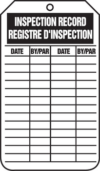 Inspection Record / Registre D'Inspection - TCF463CTP
