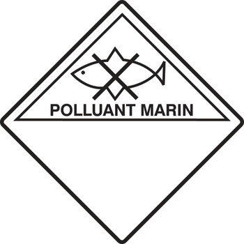 TDG Label  Marine Pollutant 100mm x 100mm (4" x 4") Adhesive Poly 250/Roll - TCL988EV2
